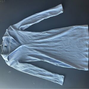 H&M Light Blue Ribbed Dress
